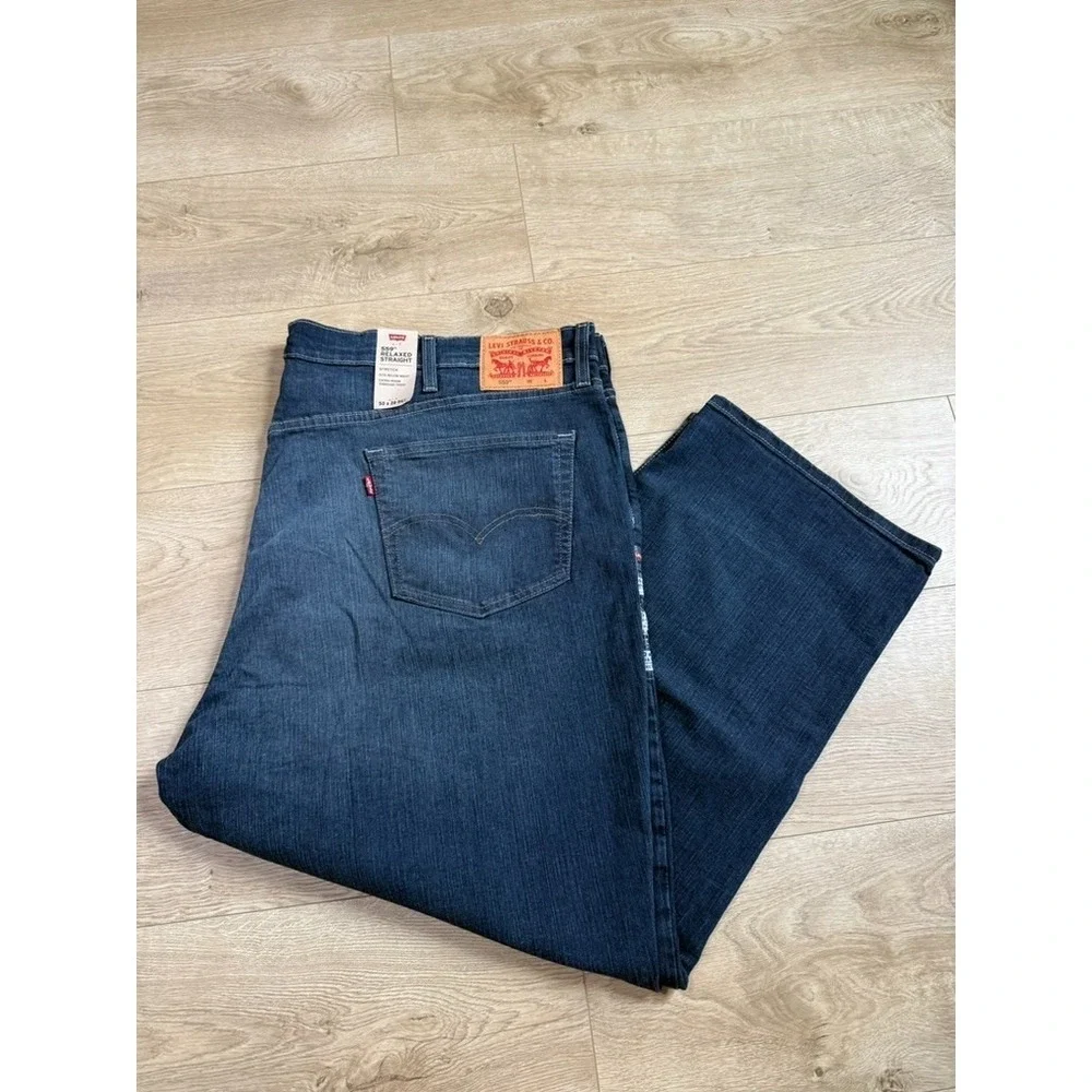 NWT Mens Levis 559‎ relaxed straight stretch jeans Big & Tall size 50x28 (50x27)